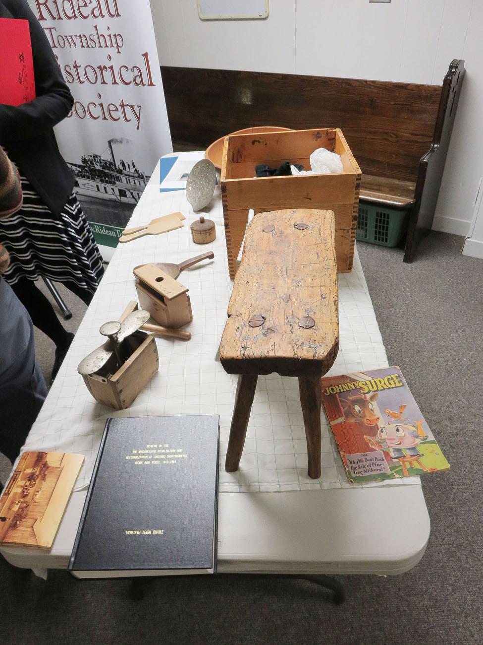 Meredith brought along a number of examples of tools and books used in dairy farming