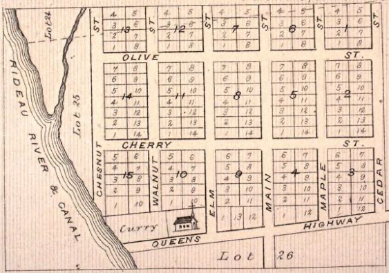 Long Island village detail from Carleton map