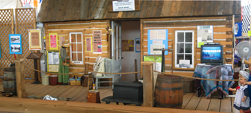 Reproduction of Lindsay's Wharf for 2007 Central Canada Exhibition (design by Coral Lindsay)