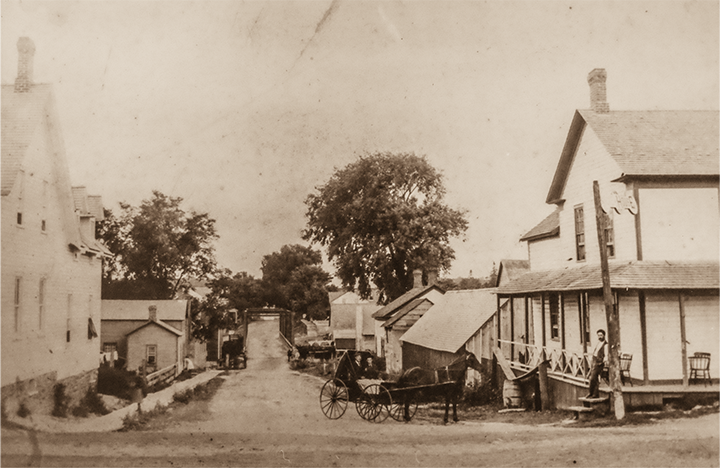Burritts Avenue-1900 View of Bridge Street from Donnelly Drive
